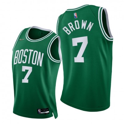Nike Boston Celtics #7 Jaylen Brown Youth 2021-22 75th Diamond Anniversary NBA Jersey Green